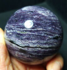 RARE 288G Natural Charoite Crystal Healing Polished Ball Specimen Delicate WD394 picture