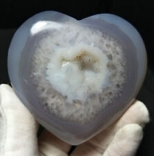 TOP 220G Natural Agate Cave crystal Heart Agate sphere Cave vug Quartz  WD272 picture