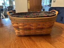 Longaberger 2001 Autumn Reflections Lg Daily Blessing Basket, Liner & Protector picture