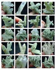 Green Color Chlorite Quartz Crystals, Cluster & Specimens. 40 pieces lot- Pak picture
