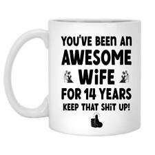 14th wedding anniversary gift for wife Coffee MUG 14 Years Gifts for Women MUG picture