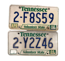 2 Tennessee License Plates 1988 picture