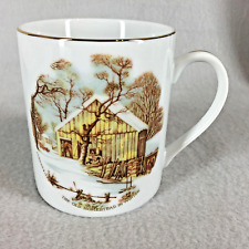 Currier & Ives America Vintage 1987 Heritage House Mug Old Homestead In Winter  picture