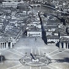 Antique 1904 City Of Rome From St. Peter's Italy Stereoview Photo Card P2047 picture