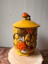 Vintage Fred Roberts Co. Mushroom canister 1970s Retro Cottagecore Kitchen Decor picture