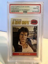 Han Solo 2023 Topps Throwback Thursday Star Wars #62 PSA 10 GEM MT Harrison Ford picture