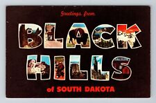 Black Hills SD-South Dakota, Greetings, LARGE LETTERs, Vintage Postcard picture