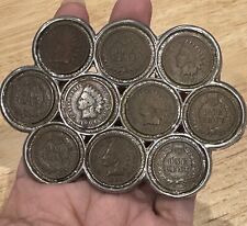 Vintage Belt Buckle US Indian Head Pennies Coins Cents Western American Rare picture