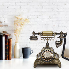 Old Fashioned Rotary Dial Phone Vintage Handset Telephone Desk Antique Decor picture