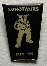 Vintage 1999 Minotaurs Run Enamel Jacket Hat Safety Pin Back - 1.5” Tall picture