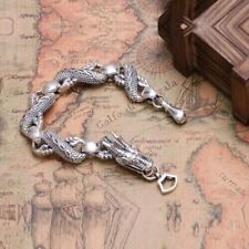 China Old Tibet Silver Carve dragon head Bracelet picture