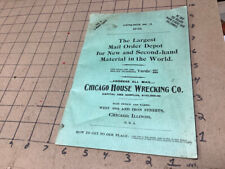 original 1898 CHICAGO HOUSE WRECKING co. 64pgs IRON, TOILETS, TOOLS etc picture