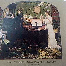 Antique Griffith & Griffith Stereoview Card, #94 Hands What does this mean? picture