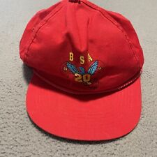 VTG BSA Boy Scouts Troop Mesh Trucker Snapback Hat Baseball Cap Red picture