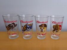 (x4) Budweiser Salutes 16oz. Pint Glasses U.S. Navy, Marines. Army, Coast Guard picture
