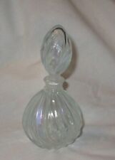Vintage Crystal Perfume Bottle, Swirl Pattern picture