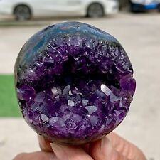 193G Natural Uruguayan Amethyst Quartz crystal open smile ball therapy picture