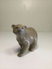 CUTE LLADRO RETIRED PIECE #1204 Attentive Bear (Brown) GREAT CONDITION picture