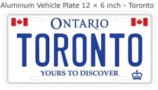 Toronto Ontario Canada Embossed Aluminum Vehicle License Plate 12×6 Collectible picture