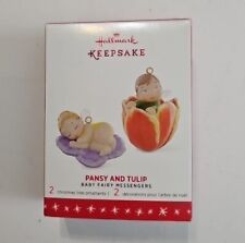 Hallmark Keepsake Ornaments Pansy And Tulip Baby Fairy Messengers Zz picture