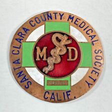 Vntge Santa Clara Silicon Valley Medical Society Car License Plate Topper Badge picture