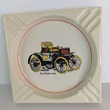 VTG 1899 Large Ceramic Ashtray Square First Packard EUC picture