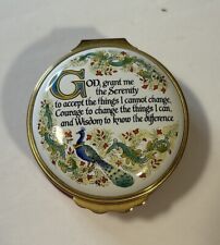 Halcyon Days The Horchow Collection The Serenity Prayer Enamel Trinket Box picture