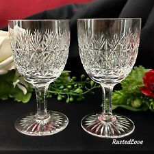 Wellington by Thomas Webb Water Goblets Cut Crystal Water Glasses - 2 * picture