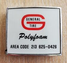 GENERAL TIRE Polyfoam Barlow Mini Tape Measure Vintage Chrome Metal 6' picture