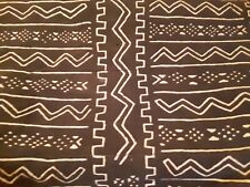 Vintage Brown/Beige African? Strip Woven Blanket Coverlet-Unique-Beautiful... picture