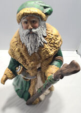 Old World Ceramic Irish Santa Claus Figurine Hand Painted Vintage Wizard picture