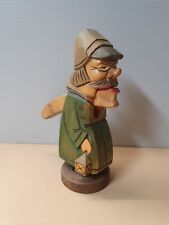 Vintage Carved Wooden Nutcracker Nightwatchman With Lantern picture
