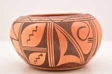 Antique Hopi Pottery Large Tewa Polychrome Pot Jug Vase Signed Native American.. picture