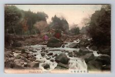 Hakone-Japan, Miyagino River, Antique Vintage Souvenir Postcard picture