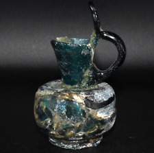 Authentic Ancient Roman Glass Jug Vessel from Middle East Ca. 1st - 3rd Century picture