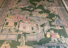 1980 Jonelle ‘Ban Tai’ Green,Ivory,Pink oriental cotton 1.5 metres - perfect picture