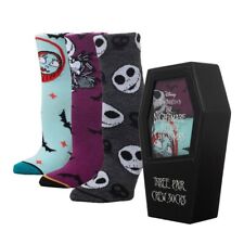 Bioworld • Nightmare Before Christ • Coffin Boxed 3-Pair Socks • 9-11 Ships Free picture