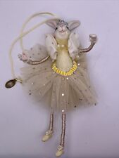 Katherine's Collection Rabbit Ballerina Yellow Ornament 9