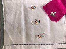 Westie Handpainted Handkerchief And Handmade Handtowel picture