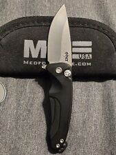 Medford Smooth Criminal Tumbled S35VN Drop Point Blade Black Aluminum picture