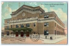 1912 New Oregon Washington Depot Seattle Washington WA Vintage Antique Postcard picture
