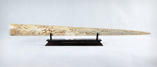 Swordfish Bill Real Marlin Bone Carved Handmade Antique Phoenix Dragon 30'' picture
