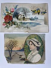 2 Vintage Advertising Cards Picture Jersey Coffee Lady Dayton Ohio P2 picture