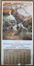 Dayton-OH 1920 Advertising Calendar/19x10 Poster-Fire Insurance/Hunting Dog-Ohio picture