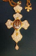 Gold Plated Pectoral Cross Christian Clergy Episcopal Pendant Bishop Abbot New picture