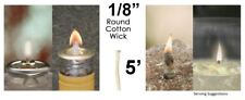 1/8 Round Cotton Wick 5' Kerosene Lantern Lamp Tiki Rock Candle Wick USA Seller picture