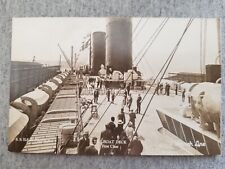 RPPC SS Ile de France Luxury Liner Steamer Boat Deck First Class French Line picture