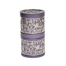 Shabbat Travel Havdalah Set - Spice Box - Candle Holder - Judaica Art - Purple picture