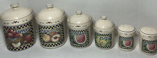 Vintage Susan Winget Fruit Cookie Jars or Canisters - Salt & Pepper - Set Of 6 picture