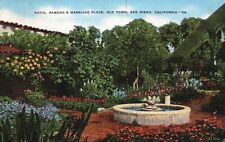 San Diego, CA, Ramona's Marriage Place, Patio, Linen Vintage Postcard e6855 picture
